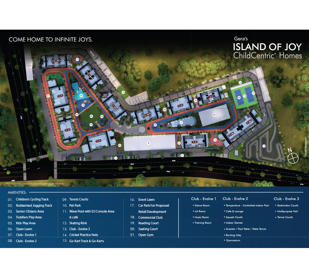 Gera's Island of Joy - master plan with amenity layout