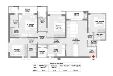 Godrej Elaris 4 BHK floor plan