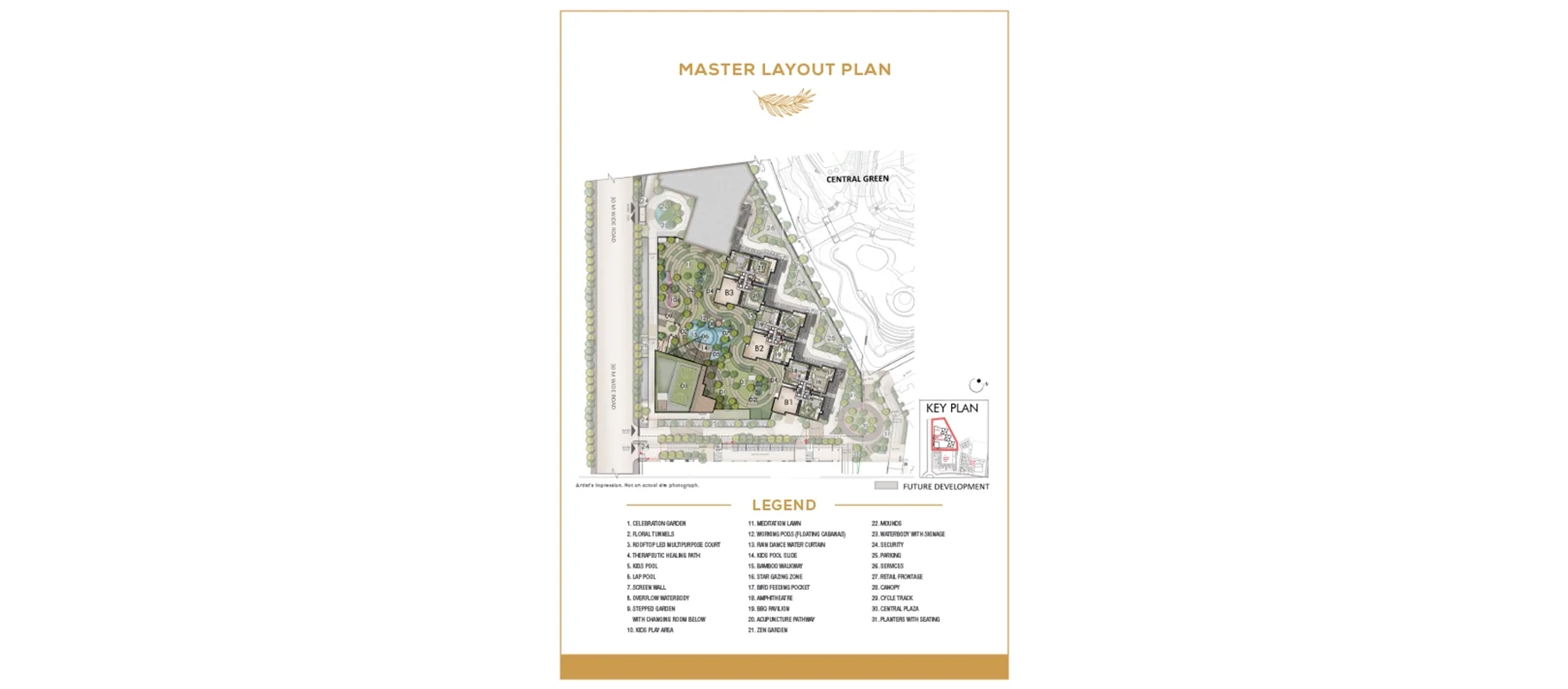 Godrej Hill Retreat master layout plan showing tower positions and amenity zones