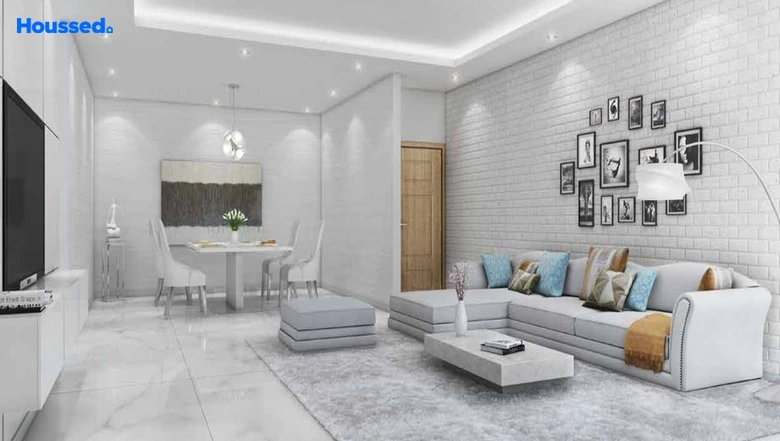 Godrej Infinity sample apartment living room interior