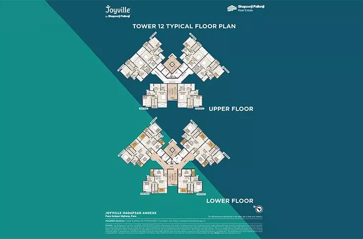 Joyville Hadapsar Annexe Tower 12 - Typical Floor floor plan