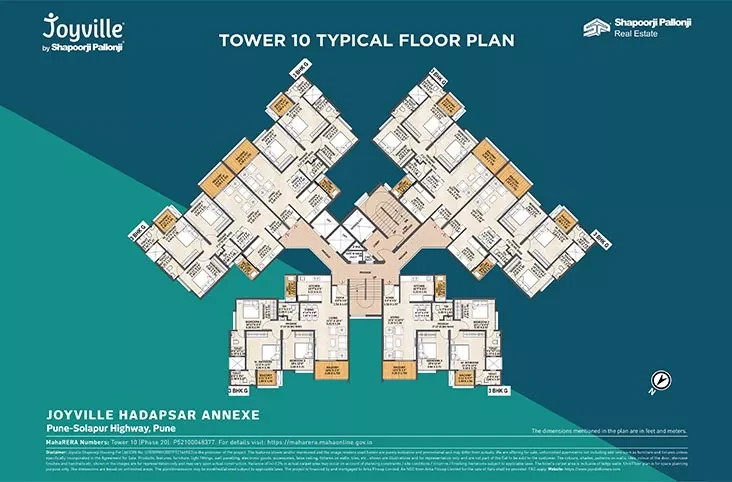 Joyville Hadapsar Annexe Tower 10 - Typical Floor floor plan