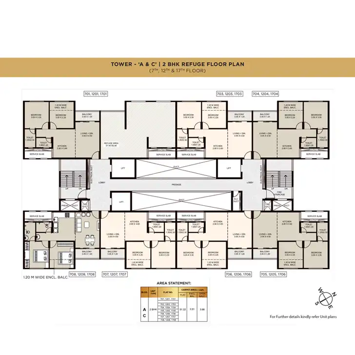 Kolte Patil Life Republic 2 BHK floor plan