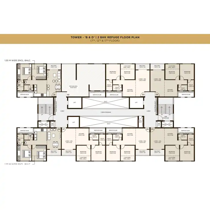 Kolte Patil Life Republic 3 BHK floor plan