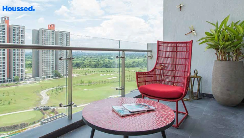 Lodha Belmondo sample apartment living and dining area interior