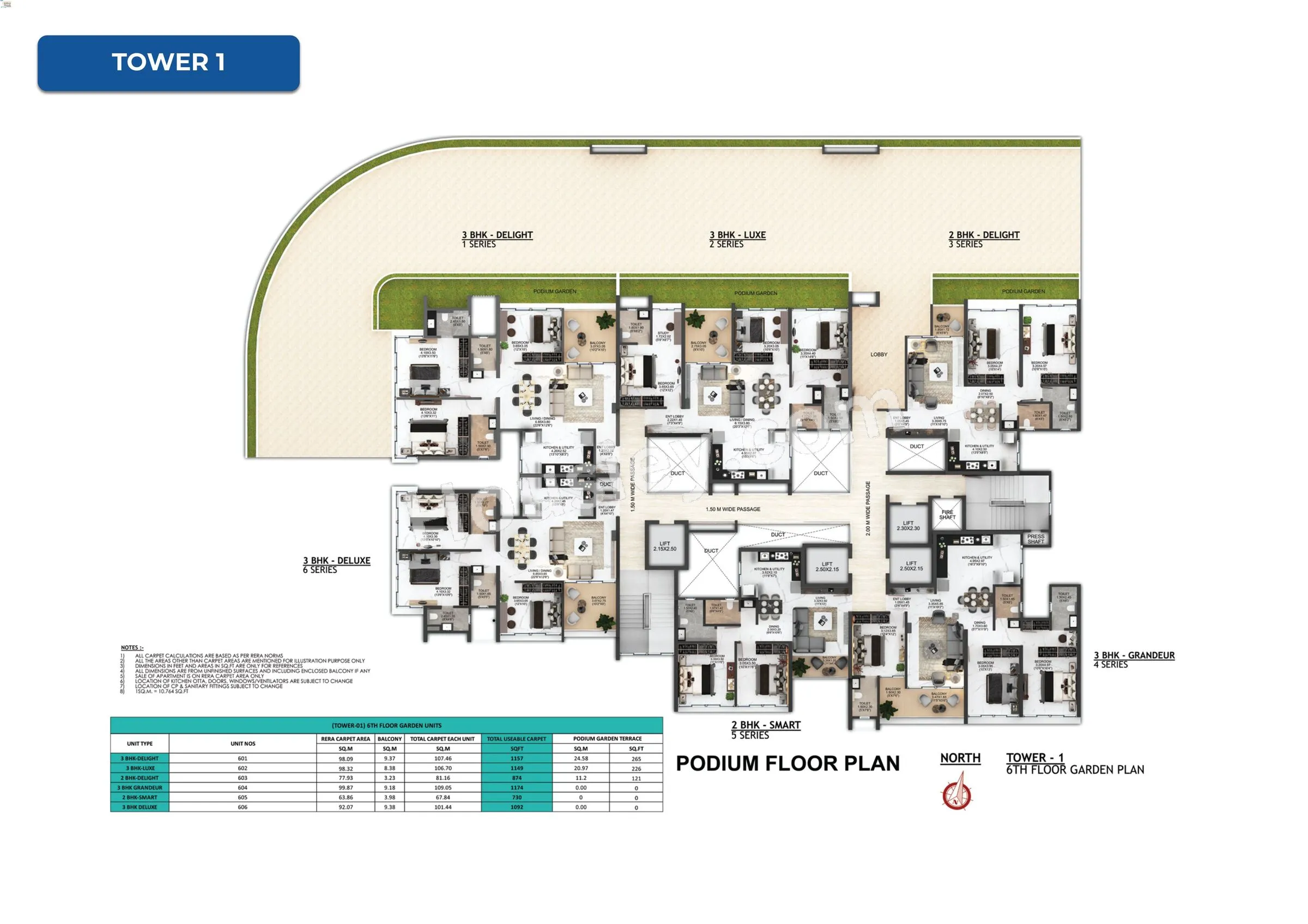 Majestique Evolvus 3 BHK / 4 BHK floor plan