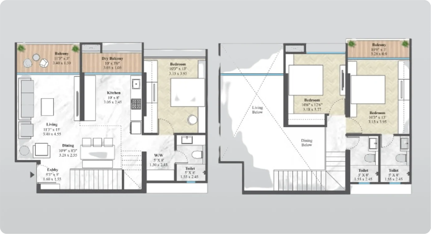 Mantra Magnus Duplex floor plan