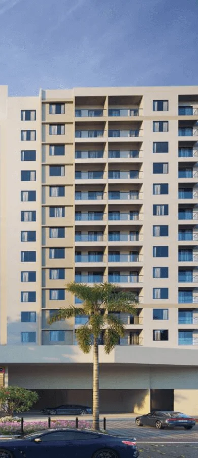 Mantra Moments tower elevation showing balcony arrangement across floors
