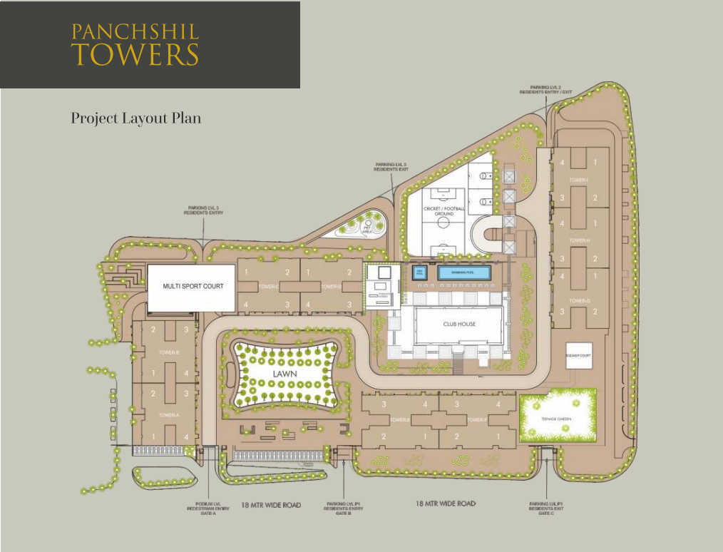 Panchshil Towers 5 BHK Podium Villa floor plan