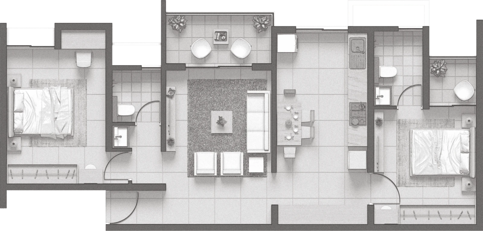 Rohan Viti 3 BHK floor plan