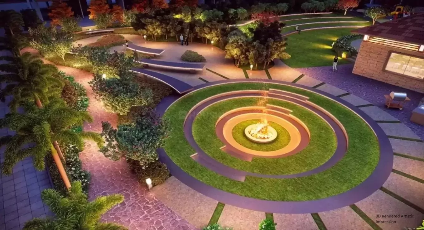 VTP Pegasus Kharadi - amphitheatre and central garden