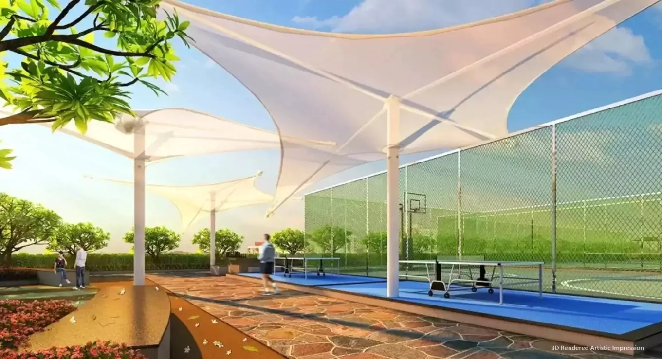 VTP Pegasus Kharadi - shaded table tennis and basketball court