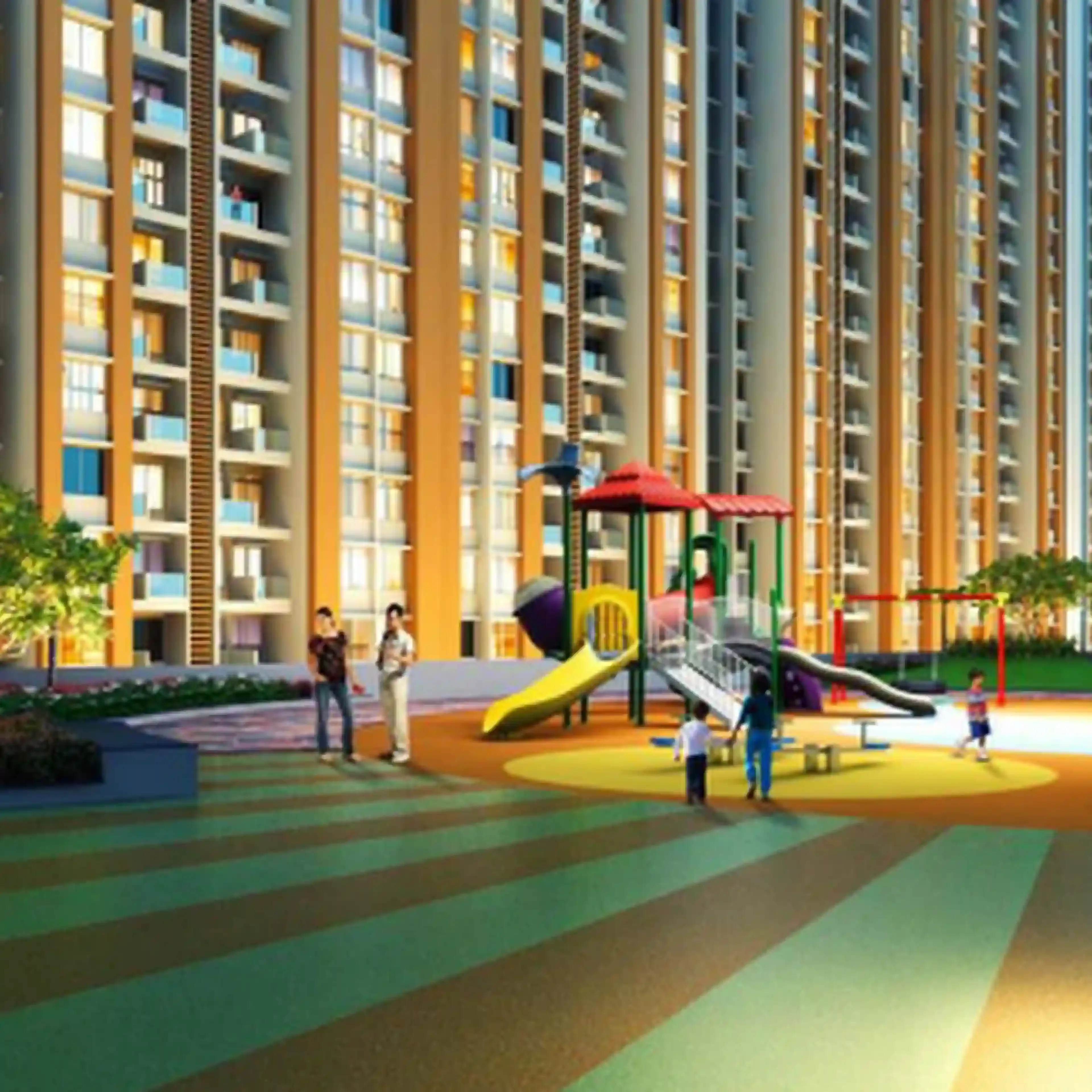 VTP Pegasus Kharadi - landscaped amenity courtyard