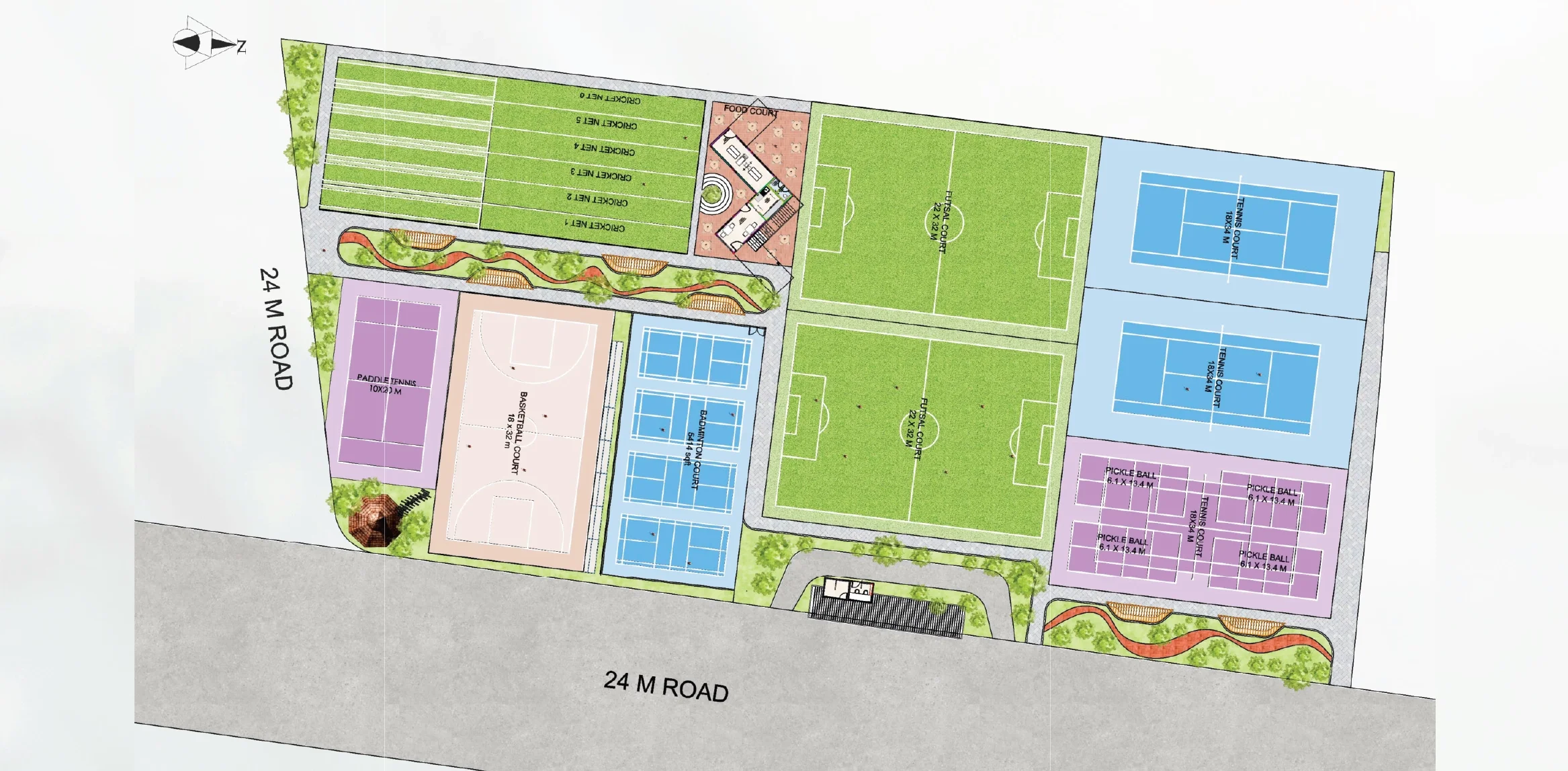 VTP Pegasus Kharadi - sports complex master plan